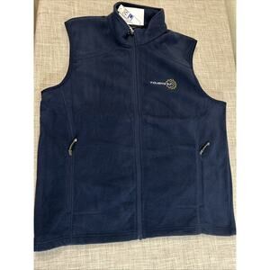 North End Men’s Fleece Vest Blue Full Zip Size XL Sleeveless Jacket